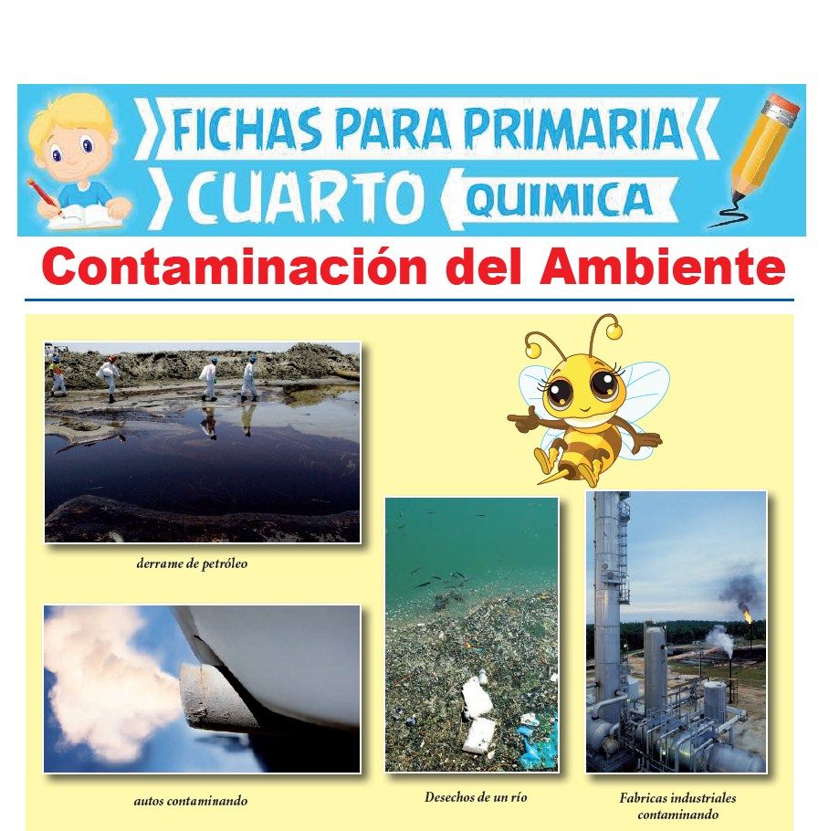 Ficha de Contaminación del Ambiente para Cuarto Grado de Primaria