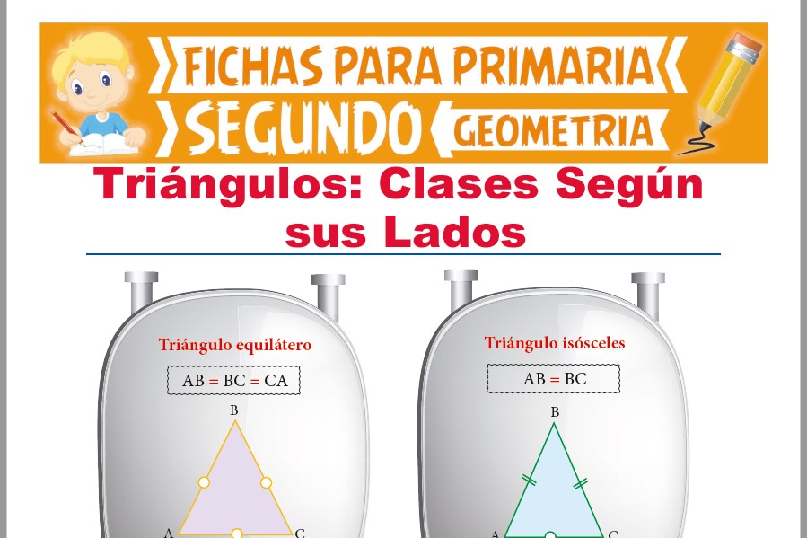 Ficha de Clases de Triángulos Según sus Lados para Segundo Grado de Primaria