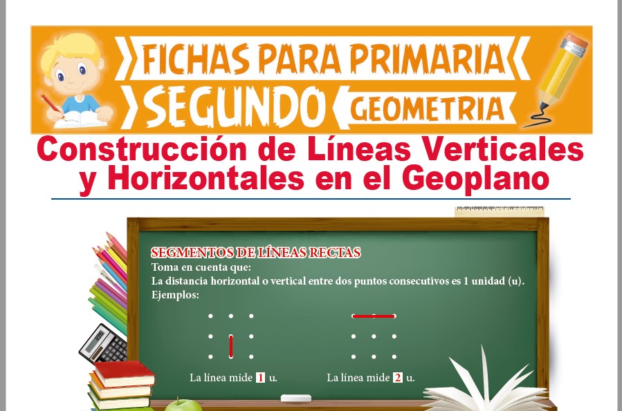 Ficha de Líneas Verticales y Horizontales en el Geoplano para Segundo Grado de Primaria