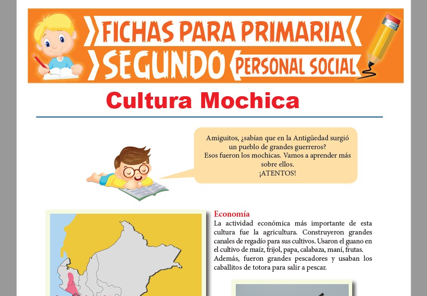 Ficha de Cultura Mochica para Niños para Segundo Grado de Primaria