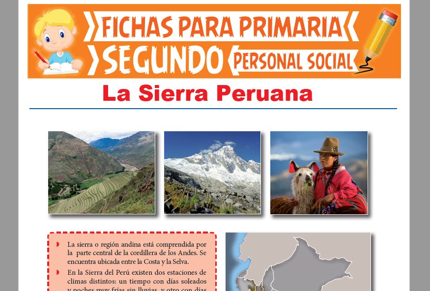 Ficha de La Sierra Peruana para Segundo Grado de Primaria
