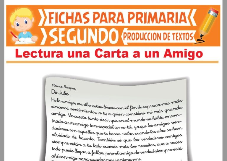 Lectura Una Carta a un Amigo para Segundo Grado de Primaria – 2024