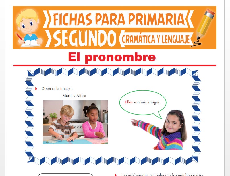 Aprendiendo Sobre El Pronombre Para Segundo Grado De Primaria