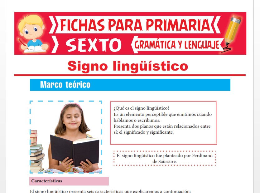 Clases del Signo Lingüístico para Sexto Grado de Primaria