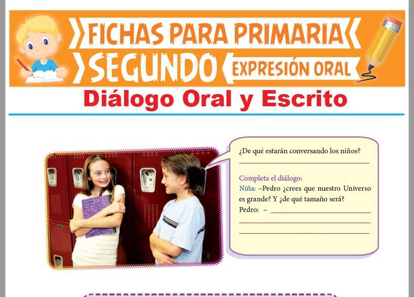 Ficha de Diálogo Oral y Escrito para Segundo Grado de Primaria