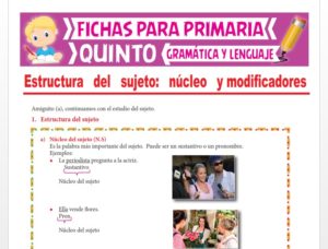 El Predicado y su Estructura para Quinto Grado de Primaria