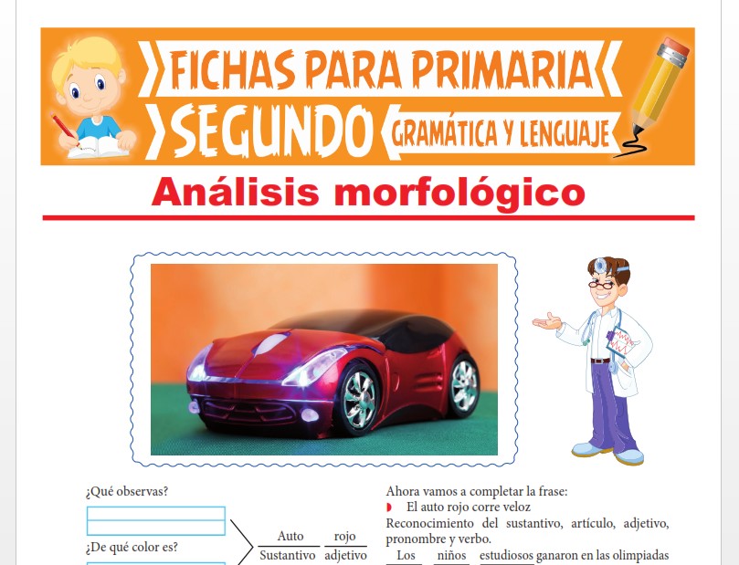 Ficha de Ficha de Análisis Morfológico para Segundo Grado de Primaria