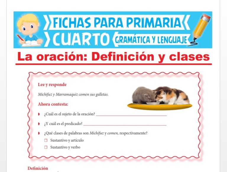 Problemas de Gramática y Lenguaje para Cuarto Grado de Primaria